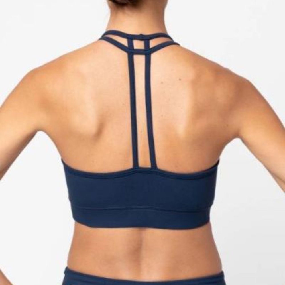 NEW WHISPER Anna Bra Marine Navy sports bra
